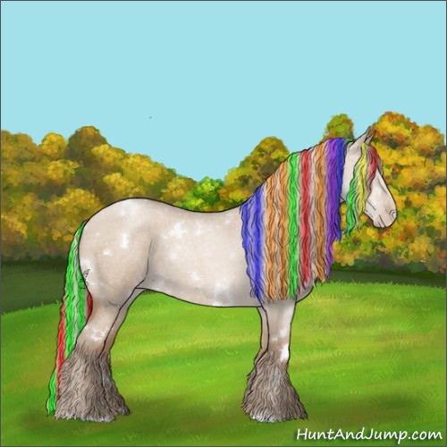 Horse Color:Painted White Spotted Silver Grullo Roan Pearl