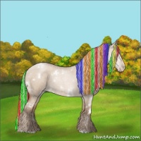 Horse Color:Painted White Spotted Silver Grullo Roan Pearl 