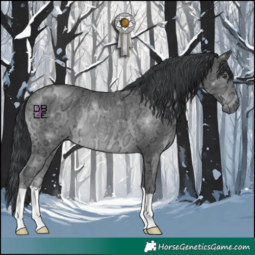 Horse Color:Black Chinchilla Ice Rabicano 