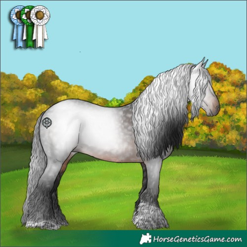Horse Color:Gray Brown Mushroom Tobiano 