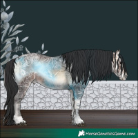 Horse Color:Brown Ice Onyx Rabicano 