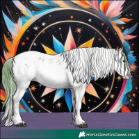 Horse Color:Watercolor Bay Ice Dun Sabino Blanket Rabicano 