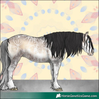Horse Color:Brown Ice Onyx Sabino Splash Rabicano 