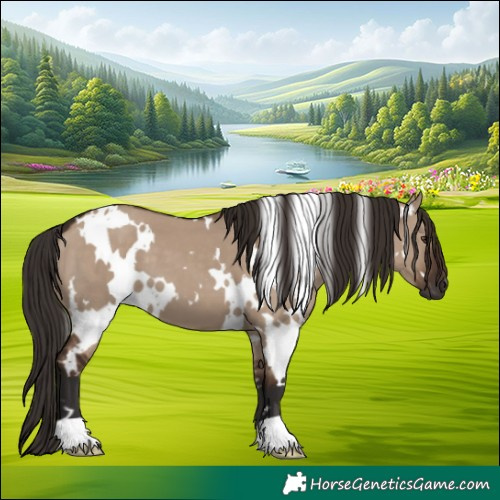 Horse Color:White Spotted Liver Red Dun