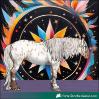 Horse Color:White Spotted Silver Bay Roan Dun Near Leopard 