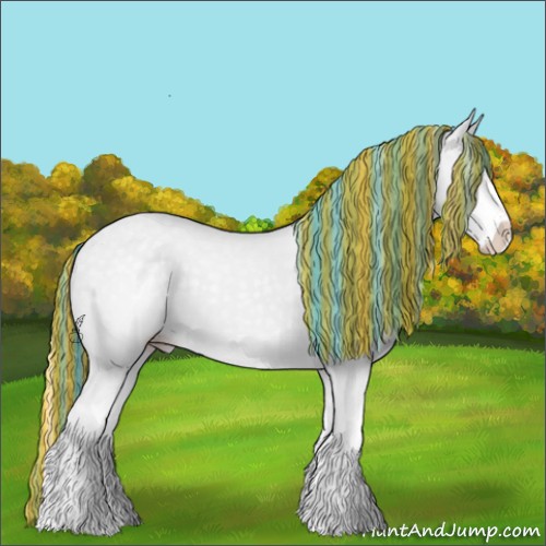 Horse Color:Painted Silver Classic Champagne Chinchilla Sabino 