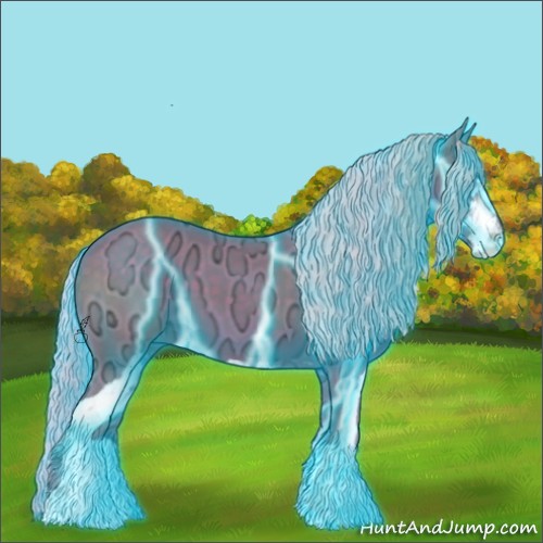 Horse Color:Thunderstruck Watercolor Silver Black Ice Sabino 