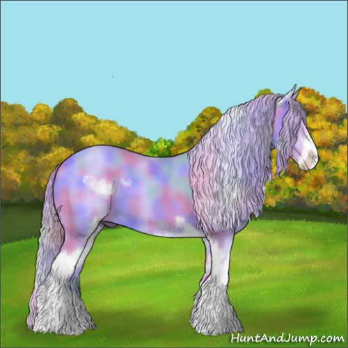 Horse Color:Nacre Watercolor Silver Black Sabino 