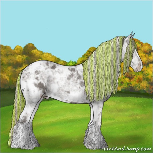 Horse Color:Painted White Spotted Silver Black Ice 