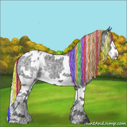 Horse Color:Painted White Spotted Silver Black Chinchilla Ice Sabino Splash Appaloosa 