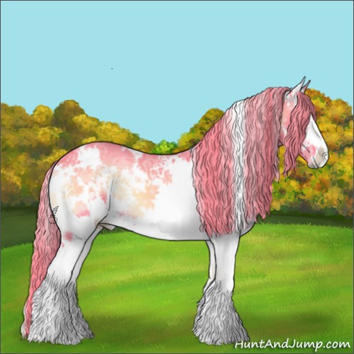 Horse Color:Watercolor White Spotted Red Onyx Ice 