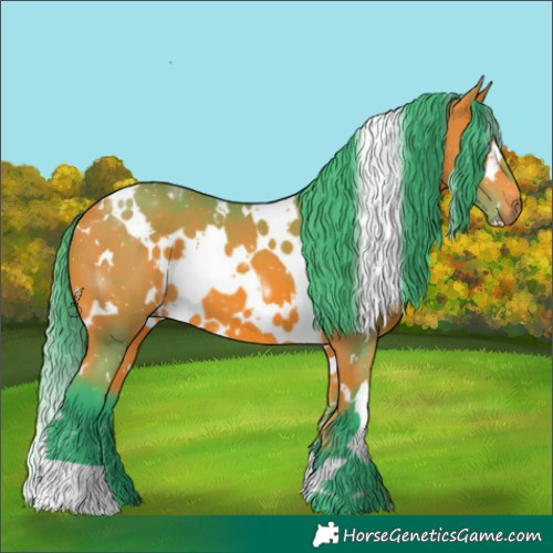 Horse Color:Watercolor White Spotted Bay 