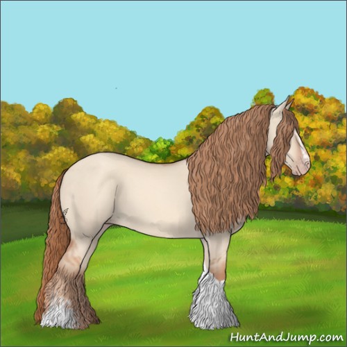 Horse Color:White Spotted Gold Champagne Dun Tobiano
