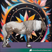 Horse Color:White Spotted Silver Grullo 