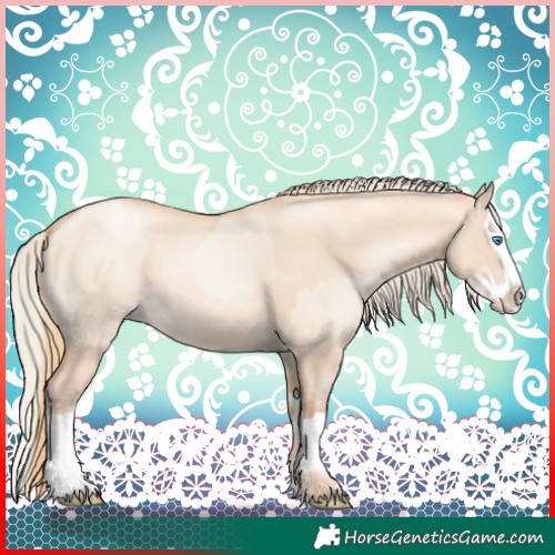 Horse Color:Gold Champagne Pearl Dun Rabicano  and Gold Champagne Pearl Dun Splash Rabicano 