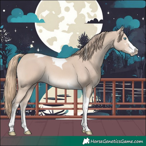 Horse Color:Smoky Creme Sabino Tobiano