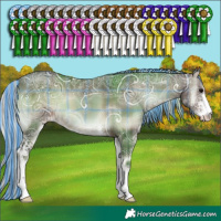 Horse Color:Painted Plaid  Silver Blue Onyx Ice Sabino 
