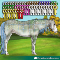 Horse Color:Painted Plaid Silver Blue Onyx Ice Sabino