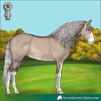 Horse Color:Silver Brown Dun Mushroom Sabino 