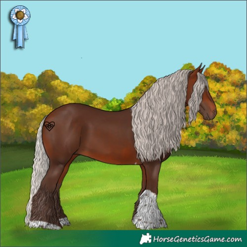 Horse Color:Silver Brown Tobiano 