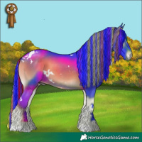 Horse Color:Painted Watercolor White Spotted Brown Onyx