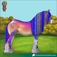 Horse Color:Painted Watercolor White Spotted Brown Onyx 
