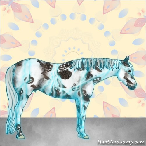 Horse Color:Thunderstruck White Spotted Silver Black Ice 