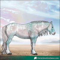 Horse Color:Watercolor White Spotted Silver Blue Onyx Ice