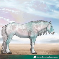 Horse Color:Watercolor White Spotted Silver Blue Onyx Ice