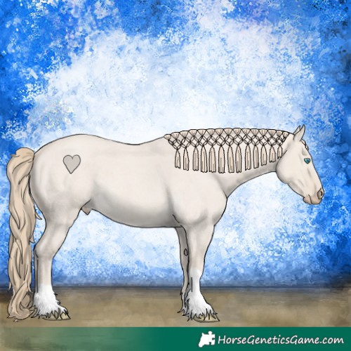 Horse Color:Smoky Creme Roan Dun 