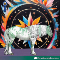 Horse Color:Watercolor White Spotted Silver Grullo Chinchilla Ice 