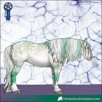 Horse Color:Watercolor White Spotted Silver Brown Chinchilla Ice Dun Frame 