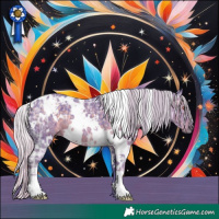 Horse Color:Watercolor White Spotted Silver Black Chinchilla Ice 