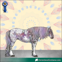 Horse Color:Nacre White Spotted Silver Brown Ice Tobiano 