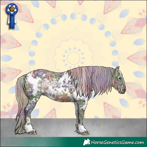 Horse Color:Nacre White Spotted Silver Black Ice 
