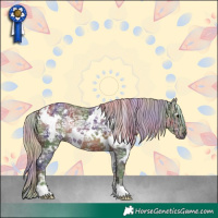 Horse Color:Nacre White Spotted Silver Black Ice 