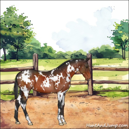 Horse Color:White Spotted Brown 