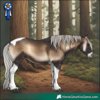 Horse Color:Silver Brown Onyx Tobiano 