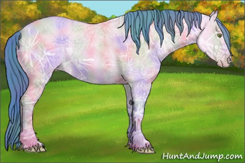 Horse Color:Nacre Watercolor Amber Champagne Ice Dun Rabicano 