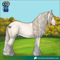 Horse Color:White Spotted Bay Snowdrop Pearl 
