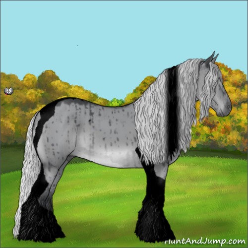 Horse Color:Void Silver Grullo Chinchilla Tobiano Brindle 