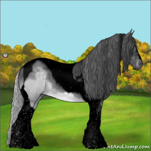 Horse Color:Void Silver Grullo Chinchilla Tobiano 