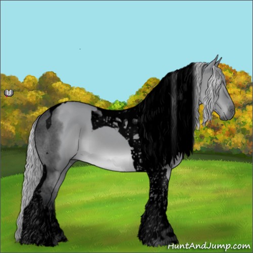 Horse Color:Void Silver Grullo Chinchilla Tobiano