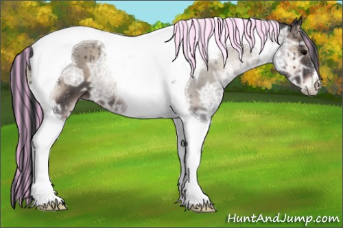 Horse Color:Painted Blue Onyx Ice Tobiano 