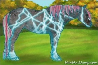 Horse Color:Painted Thunderstruck Silver Black Ice