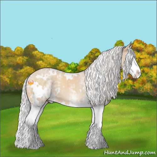 Horse Color:White Spotted Silver Perlino Splash 