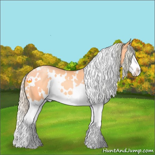 Horse Color:Watercolor White Spotted Silver Buckskin Pearl Splash 