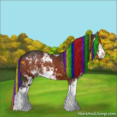 Horse Color:Painted Brown Sabino 