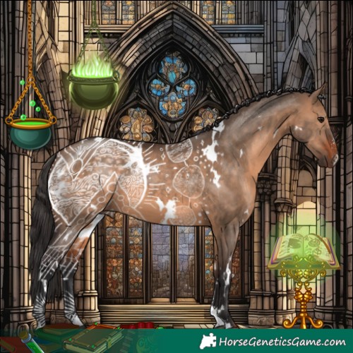 Horse Color:White Spotted Brown Dun Sabino 
