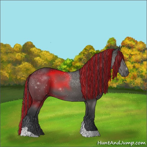 Horse Color:Painted Black Sabino Tobiano 